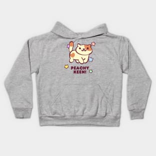 kitty collector rare cat peaches with starry sparkles being peachy keen Kids Hoodie